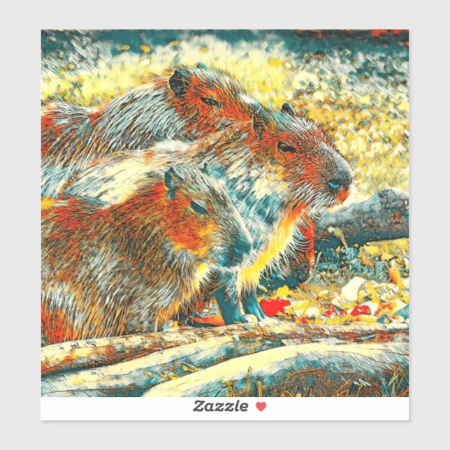 Adesivo AnimalArt_Capybara_005 (Folha)