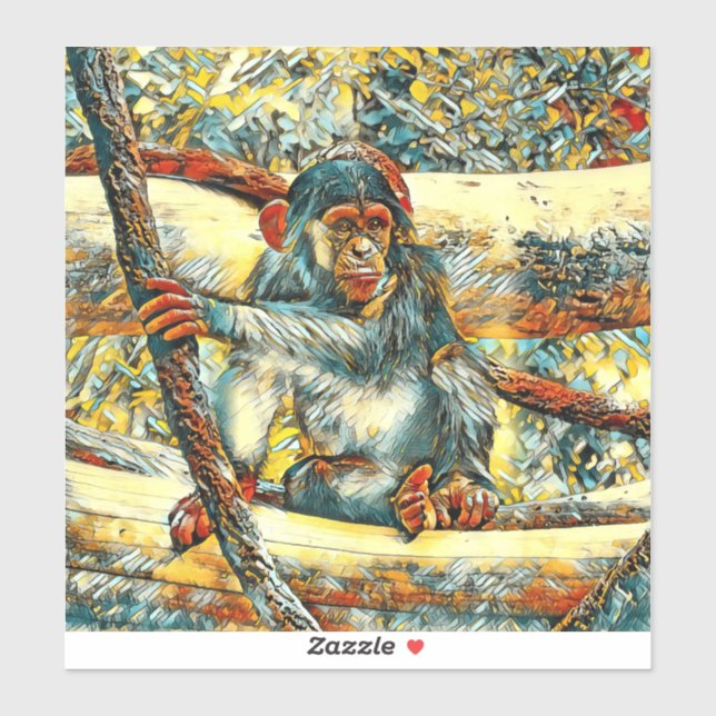 Adesivo AnimalArt_Chimpanzee_011 (Folha)