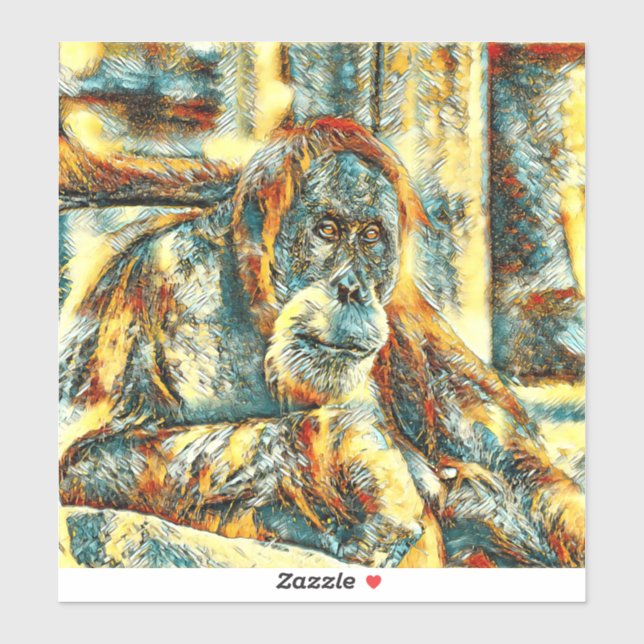 Adesivo AnimalArt_OrangUtan_018 (Folha)