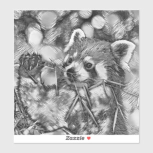 Adesivo AnimalArtBW_RedPanda_001