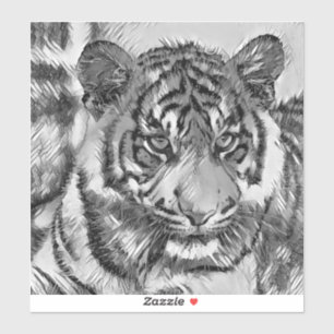 Adesivo AnimalArtBW_Tiger_009