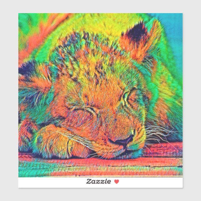 Adesivo AnimalColor_Lion_002 (Folha)