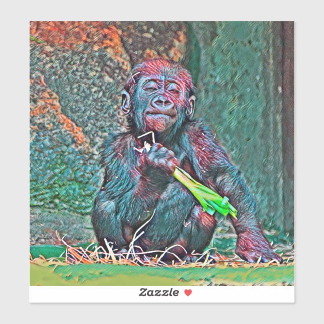 Adesivo AnimalMix_Gorilla_004 (Folha)