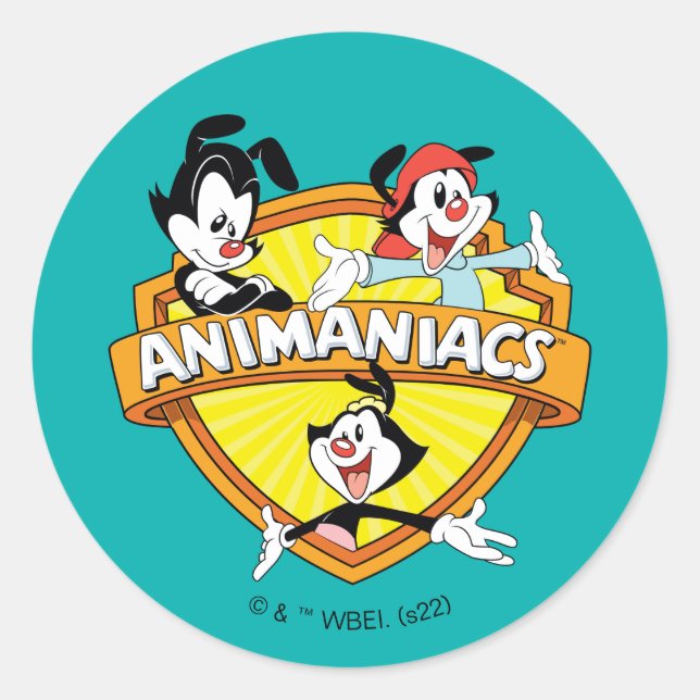 Adesivo Animaniacs | Warner Brothers & Sister WB Shield (Frente)