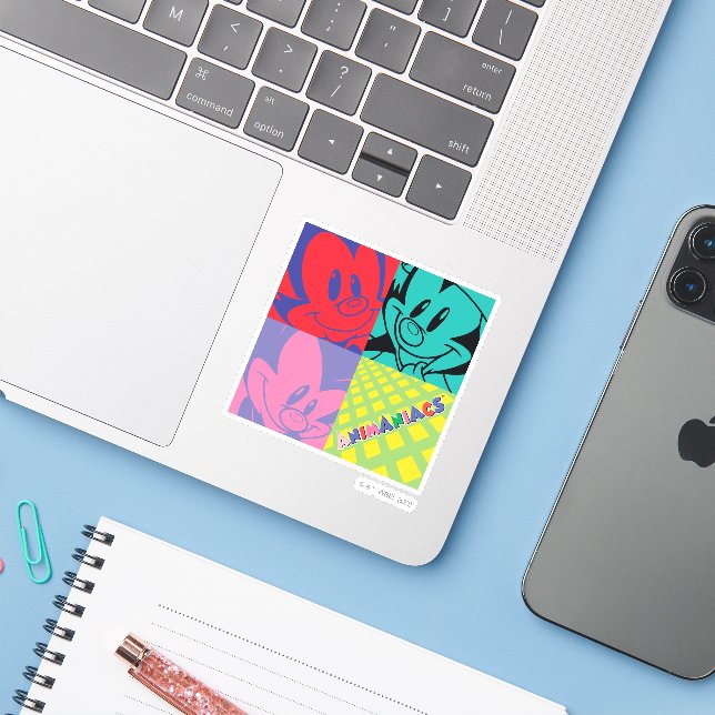 Adesivo Animaniacs | Warner Siblings Pop Art Graphic (Notebook com iPhone)