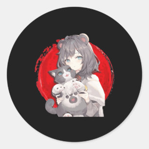 Adesivo Anime and Cats Lover Japonês Manga kawaii Otaku G