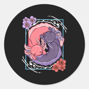 Adesivo Anime Axolotl Waifu Que Ama Anime Ramen E Sketc