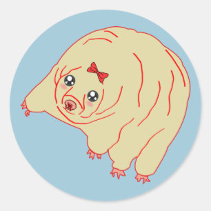 Adesivo Anime bonito do urso da água Tardigrade