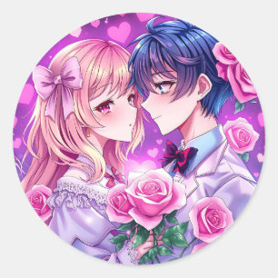 Adesivo Anime Casal Bonito no Amor