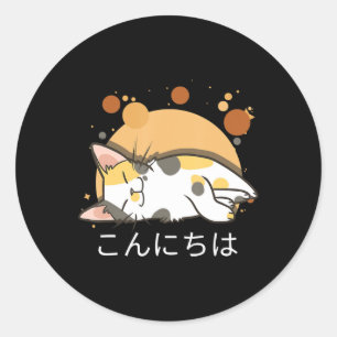 Adesivo Anime de Gato Kawaii Garotas-Presente Japonesas Es