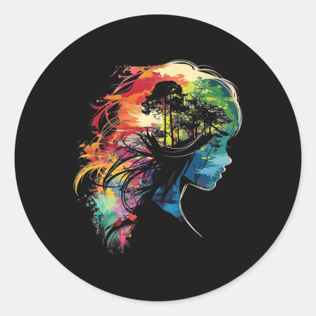 Adesivo Anime de Ilustração Colorida do Anime Manga Motif (Frente)