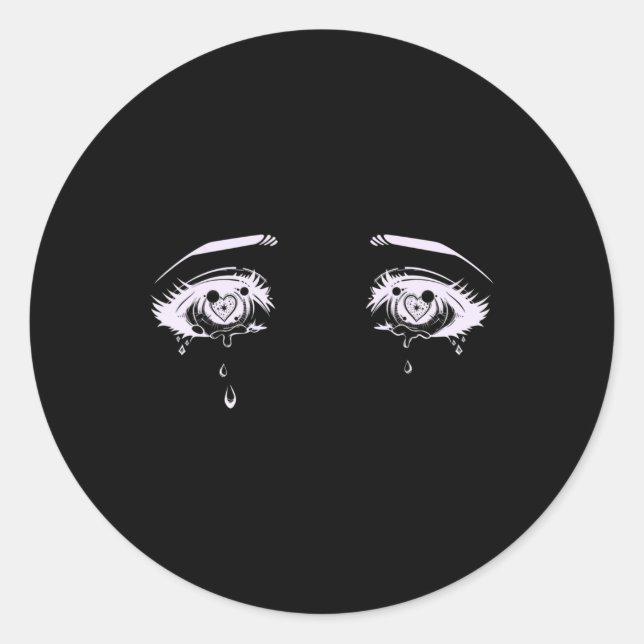 Adesivo Anime Eyes   Pastel Goth Aesthetic Tee (Frente)