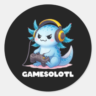 Adesivo Anime Gamesolotl Axolotl Boys 10-12 Kid Gamer Gami