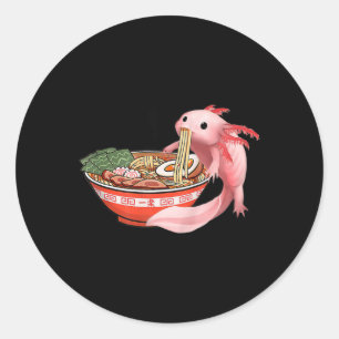 Adesivo Anime Kawaii Cute Axolotl Japonês Ramen Noodles A
