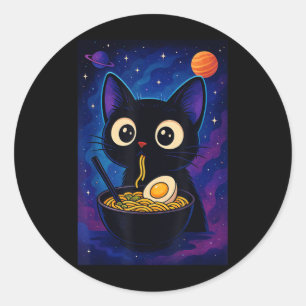 Adesivo Anime Kawaii Japonês Gato Ramen Graphic Engraçado 