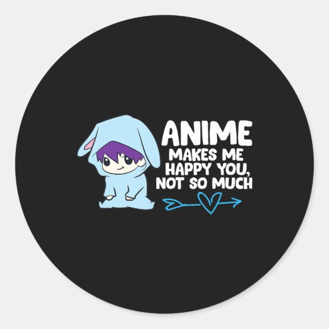 Adesivo Anime Me Faz Feliz (Frente)