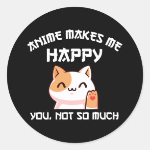 Adesivo Anime Me Faz Feliz Não Tanto