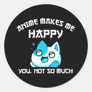 Adesivo Anime Me Faz Feliz Não Tanto