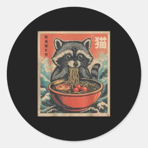 Adesivo Anime Raccoon Ramen Japonês Funny Kawaii Gift Men