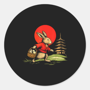 Adesivo Anime Vintage Coelho de Páscoa Coelho Japonês Arte