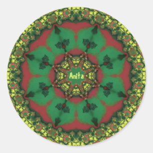 Adesivo ANITA! Amarelo Verde de Natal ~