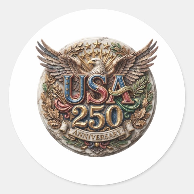 ADESIVO ANIVERSÁRIO 250 EUA (Frente)