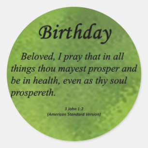 Adesivo Aniversário 3 John 1-2