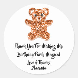 Adesivo Aniversário A Favor Da Glitter Orange Sweet Bear W