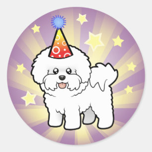Adesivo Aniversário Bichon Frise