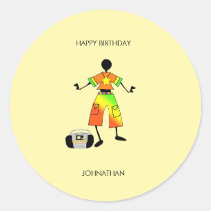 Adesivo Aniversário, Celebração Incrível de Arte Africana
