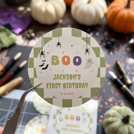 Adesivo Aniversário Colorido de Halloween