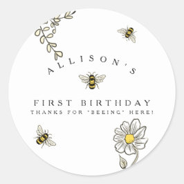 Adesivo Aniversário da Abelha Bumble