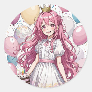 Adesivo Aniversário da Anime
