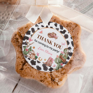 Adesivo Aniversário da Arco Rosa-Rosa-Cowgirl Ocidental