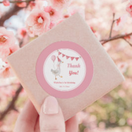 Adesivo Aniversário da bobo Ganha Rosa