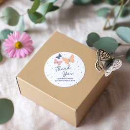 Adesivo Aniversário da Borboleta Simples Moderna