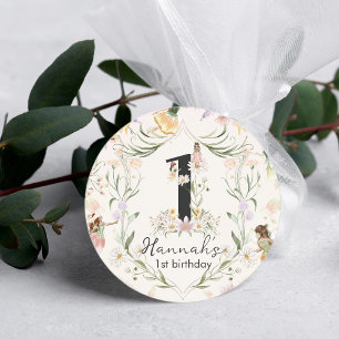 Adesivo Aniversário da Fada Floral Mágica