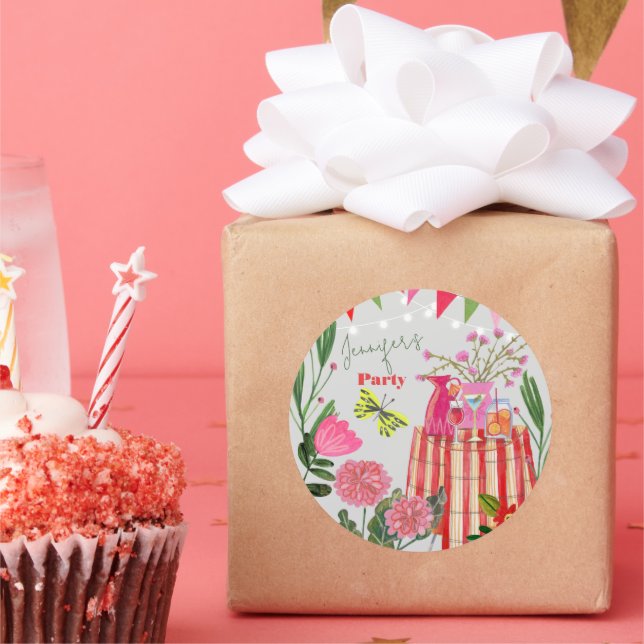 Adesivo Aniversário da Festa do Jardim (Festa)