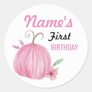 Adesivo Aniversário da Flor de Aniversário Pumpkin Pink St