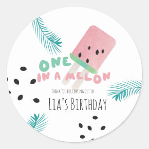 Adesivo Aniversário da Menina Melancia / Uma em uma Melanc