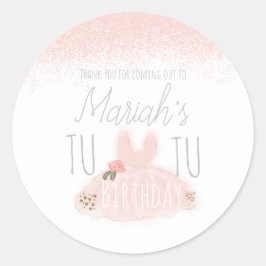 Adesivo Aniversário da Menina Tutu Mínima Transformando Du