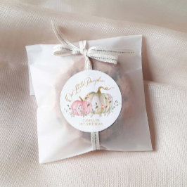 Adesivo Aniversário da Nossa Pequena Menina Abóbora