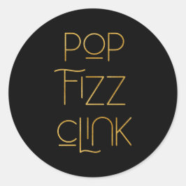 Adesivo Aniversário da Tipografia Elegante do pop Fizz Cli