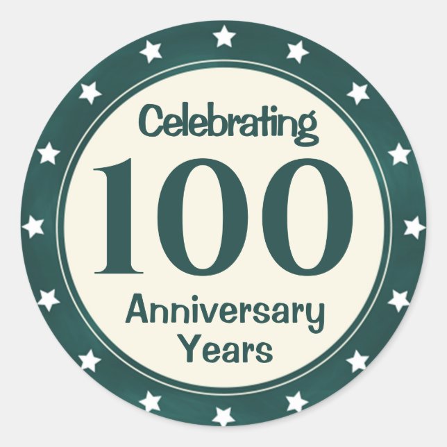 Adesivo Aniversário de 100 Anos (Frente)