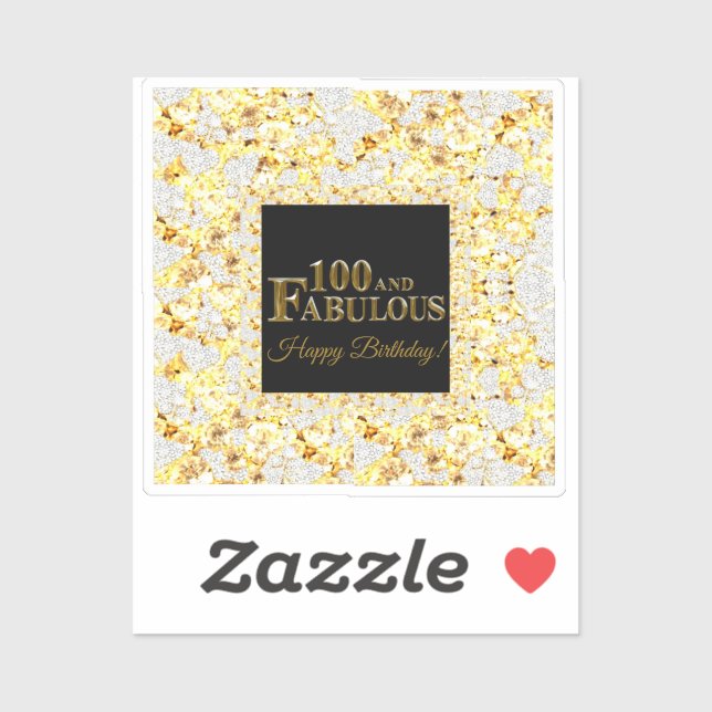 Adesivo Aniversário de 100 anos (Folha)