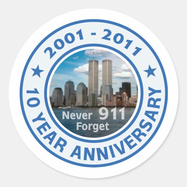 Adesivo Aniversário de 10 anos (Frente)