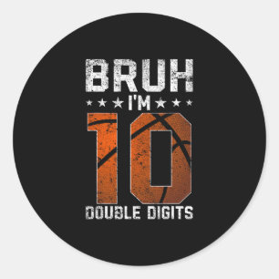 Adesivo Aniversário de 10 anos Sketll Bruh Estou em Dois D