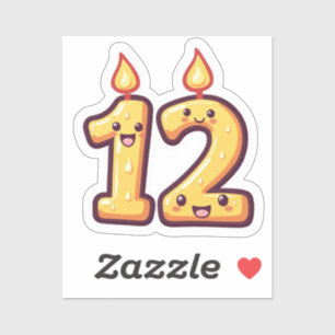 Adesivo Aniversário de 12 anos