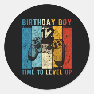 Adesivo Aniversário De 12 Anos Menino De 12 Vezes Para Alc