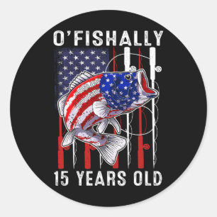 Adesivo Aniversário de 15 Anos dos Miúdos O'fishally 15º A